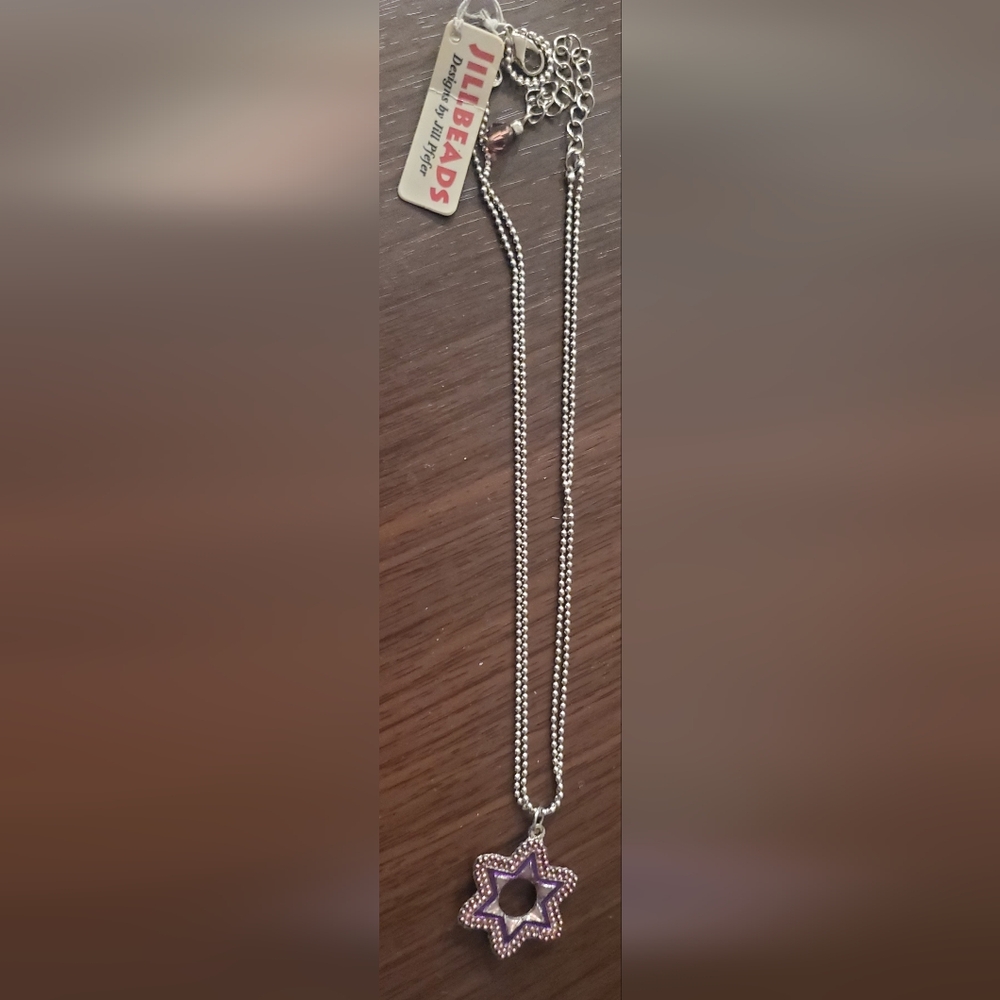 Star of David double chain necklace